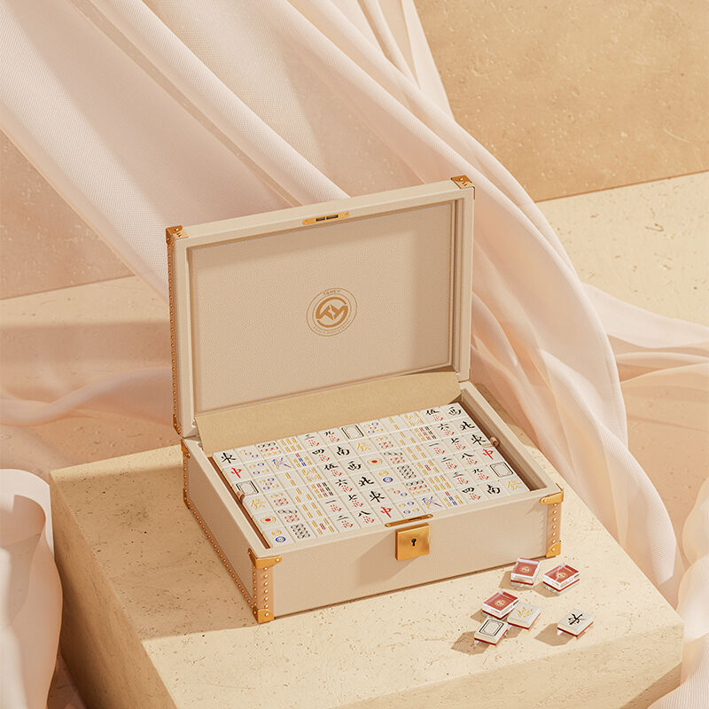 Classic Leather Mahjong Tiles Box