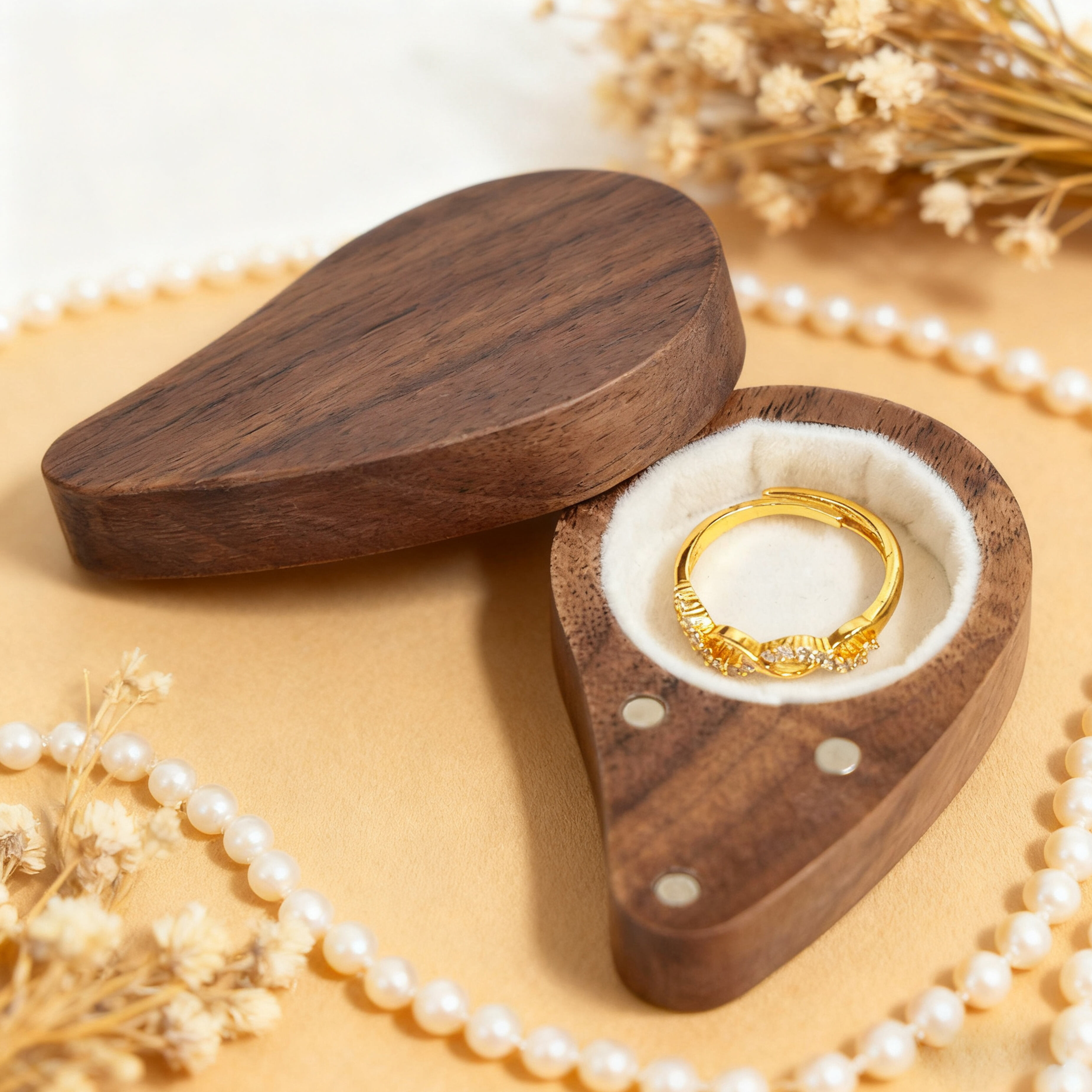 Walnut Wood Jewelry Case Small