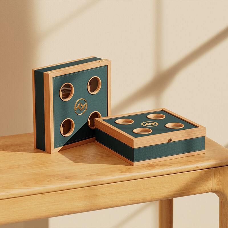 Wooden Mooncake Box with Display Window | Chinese Festival gift box