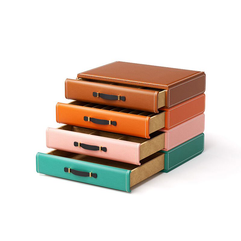 Multi Layer Leather Jewelry Organizer