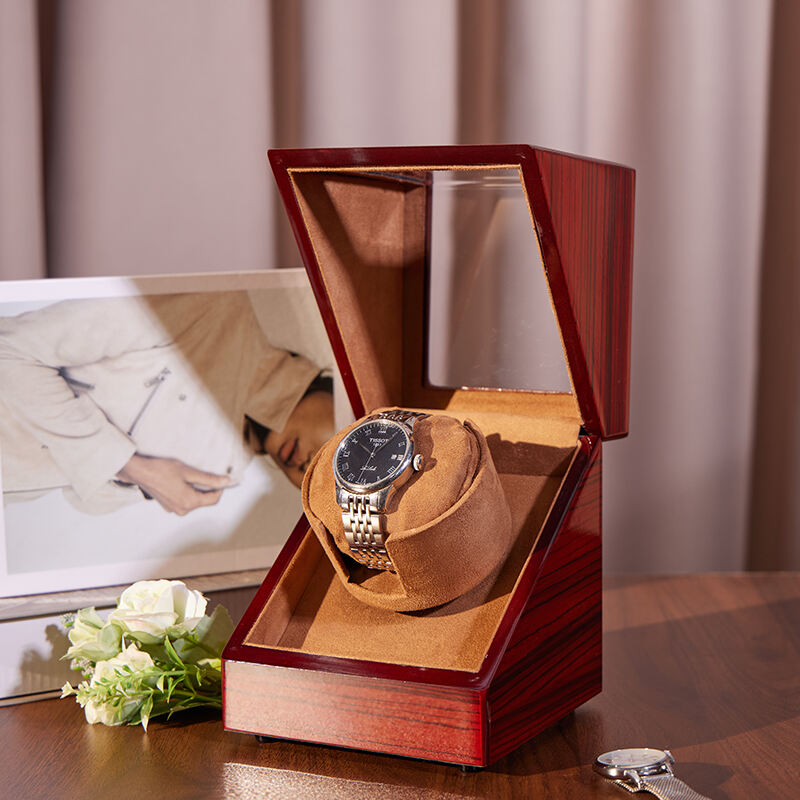 Wooden Watch Winder with Quiet Motor
