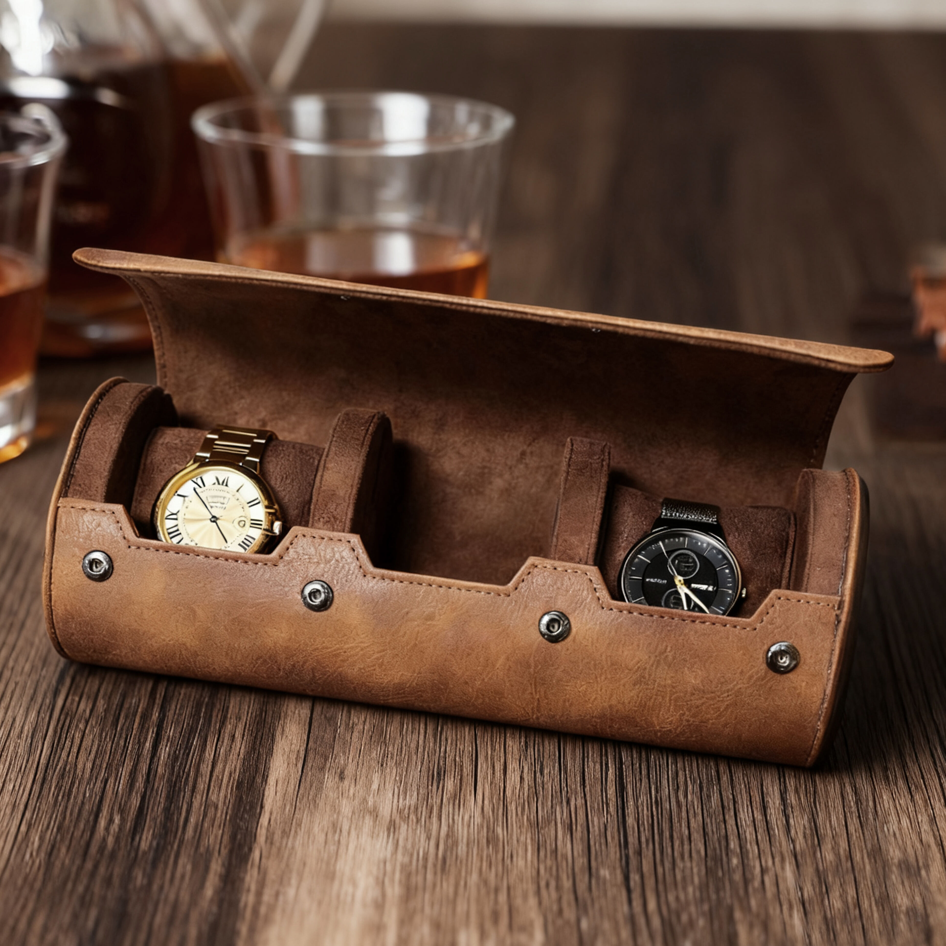 Premium Yellow Travel Watch Roll