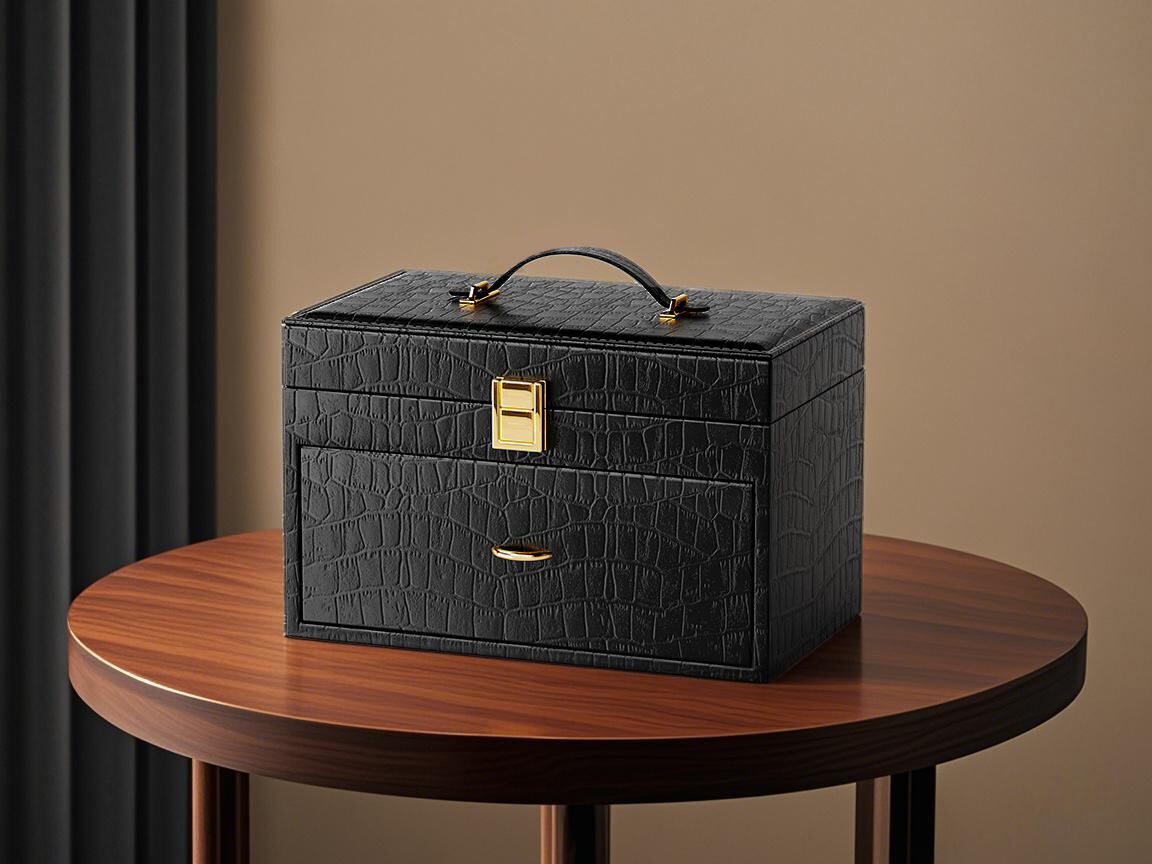 Black Multi-Layer Leather Gift Box