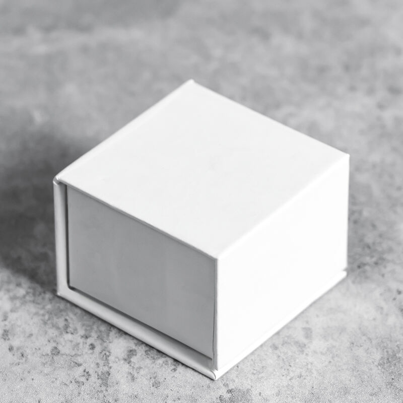 White Flip Top Jewelry Box Small