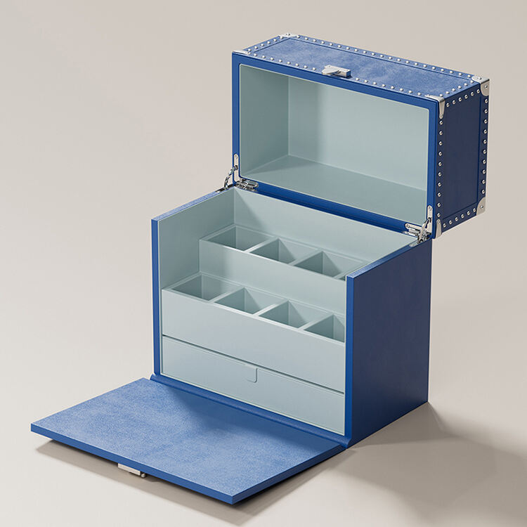 Multi-Tier Blue Perfume Organizer | perfume box