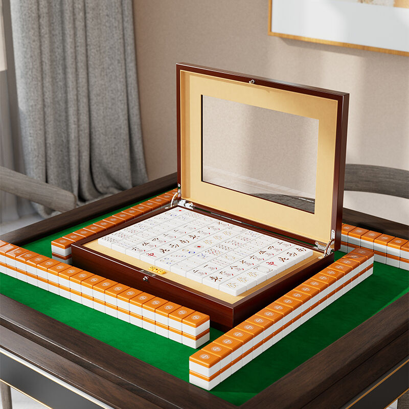Solid Wood Mahjong Storage Chest