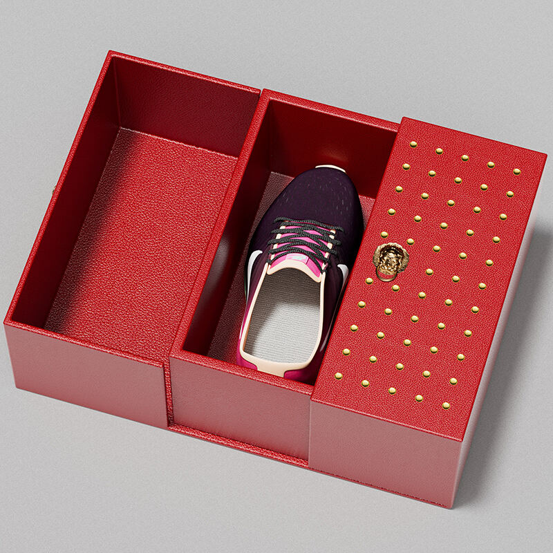 Dual-Opening Leather Shoe Care Box
