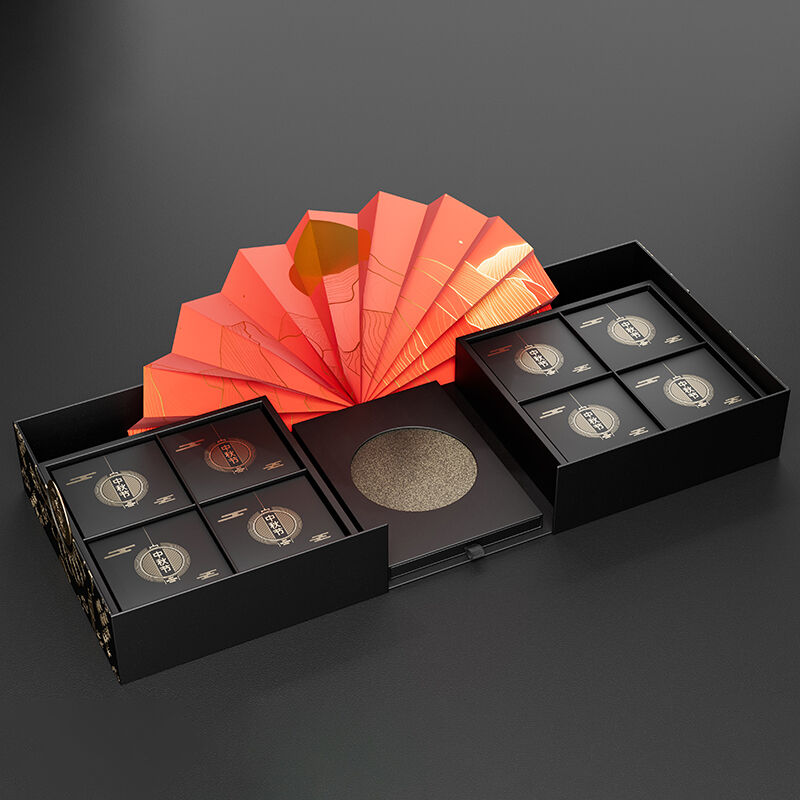 Black Double-Door Fan-Spread Box