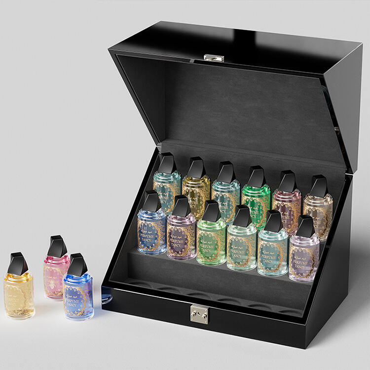Black Perfume Sample Organizer Box