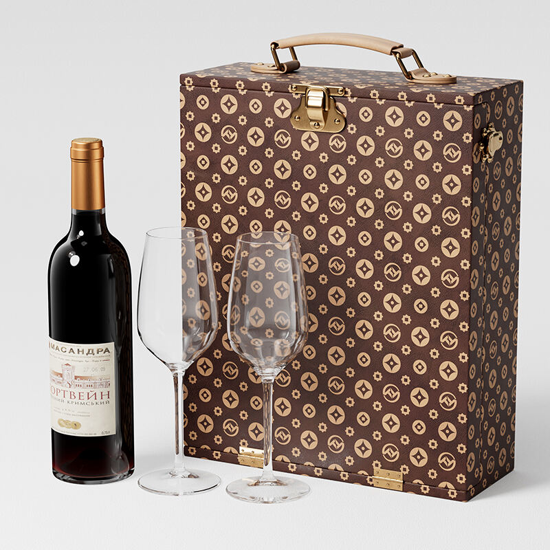 Vintage Leather Wine Case Box