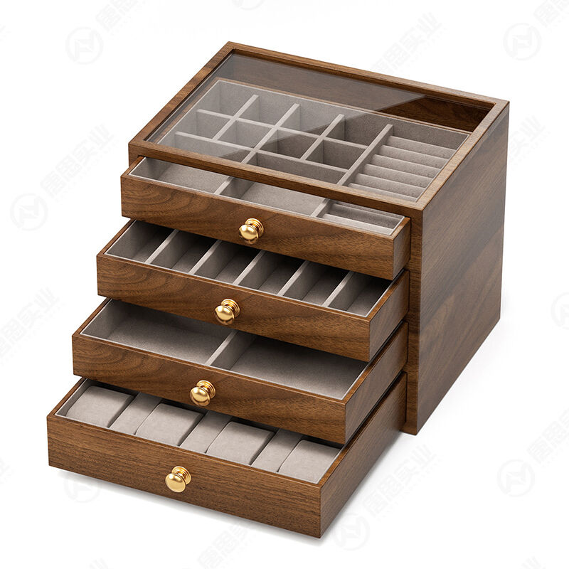 Walnut Window View Storage Box | jewelry organize