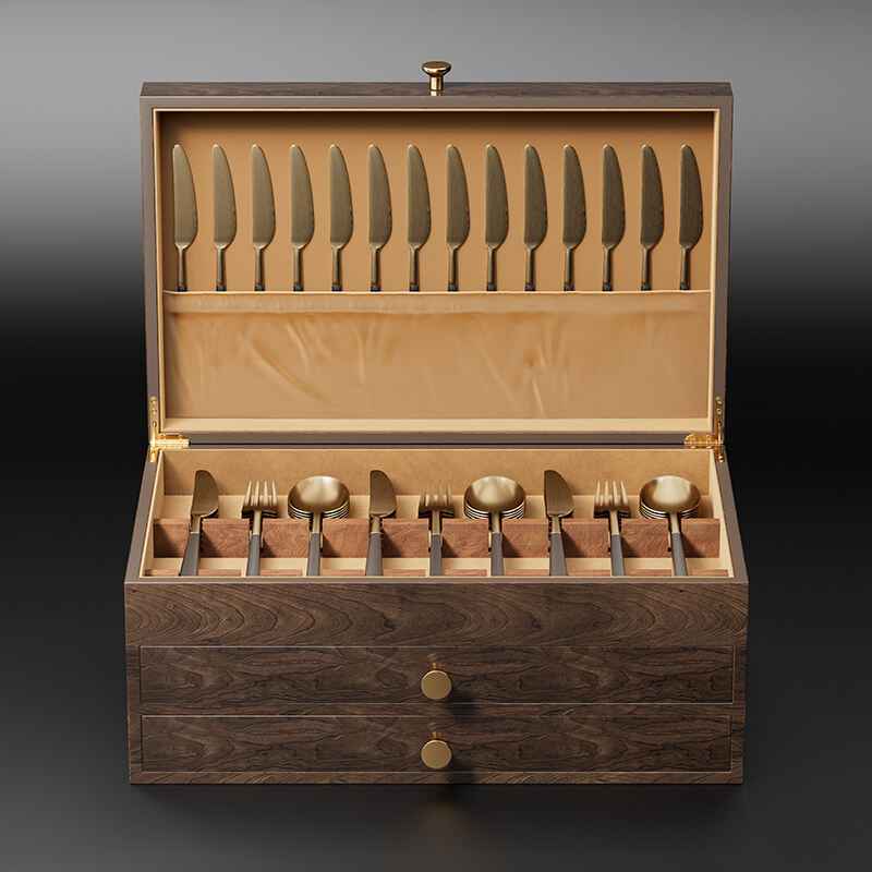 Three-Tier Wooden Cutlery Organizer