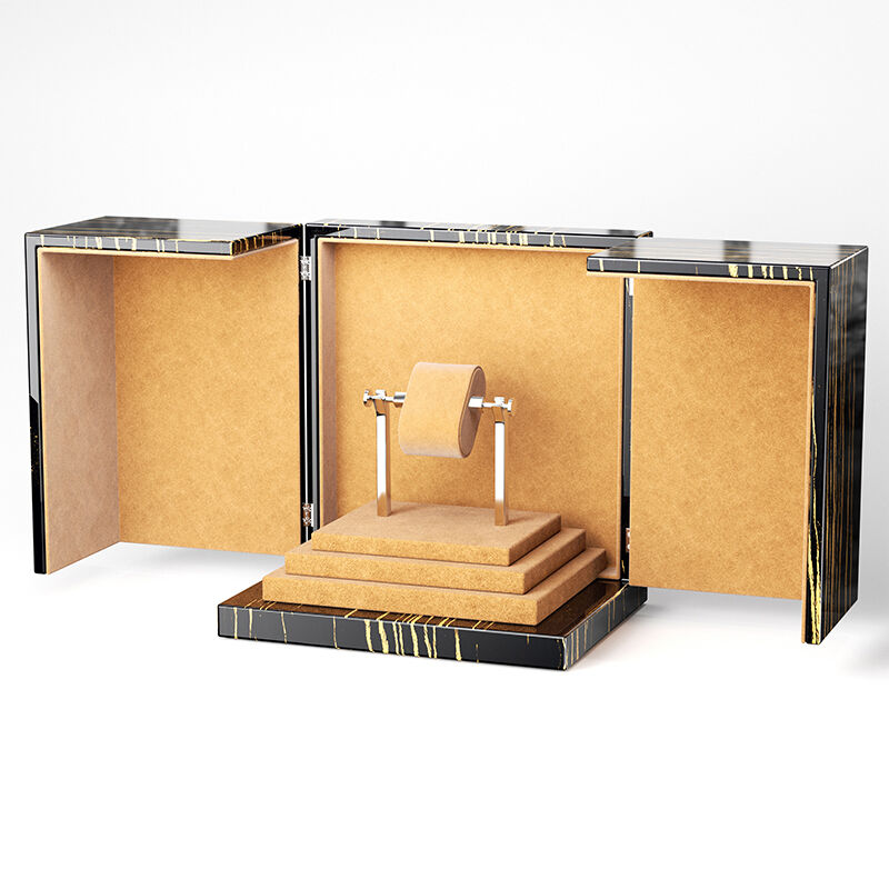 Double-door high-gloss watch display storage box | Brand watch matching solution