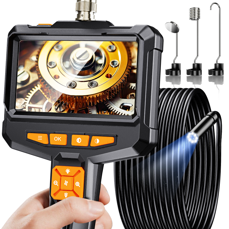 ES05 Endoscope Camera with Light, Handheld Borescope with 4.3