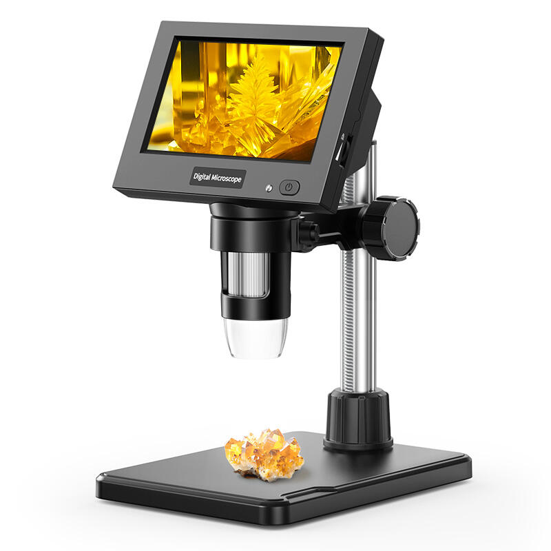 DM6 4.3-inch LCD Digital Microscope for Adult with 8LEDs Soldering Microscope for Repair，pcb，plants 