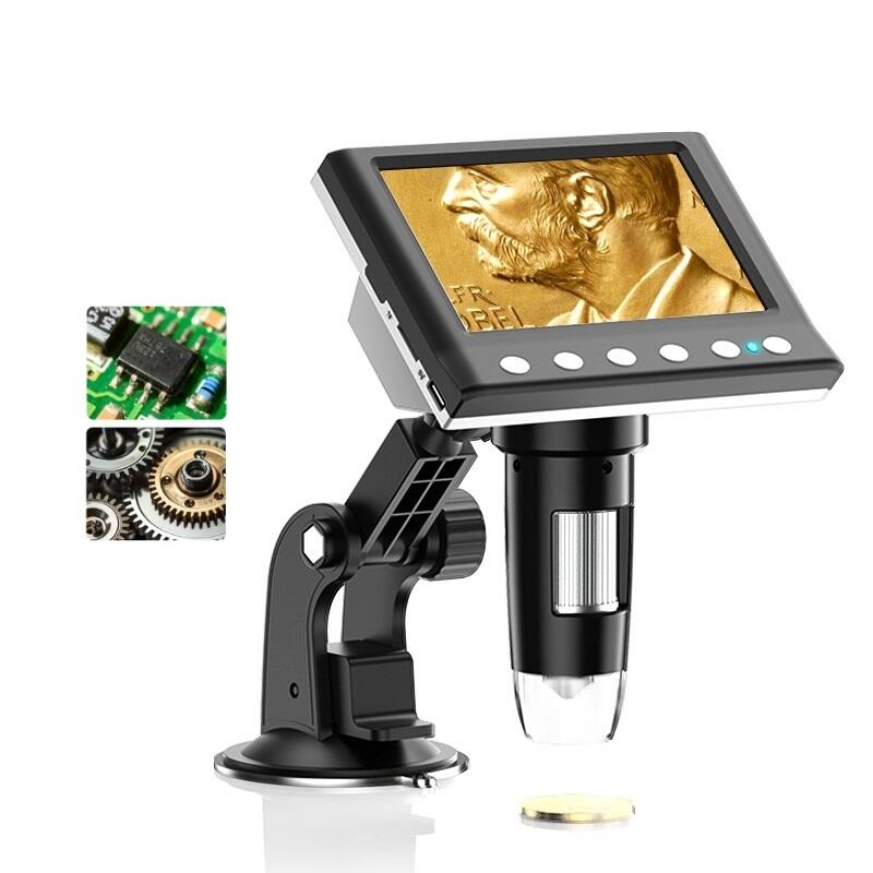 DM7 4.3-inch Digital Microscope 1000X USB Microscope 1080p Compatible with Windows/Mac OS