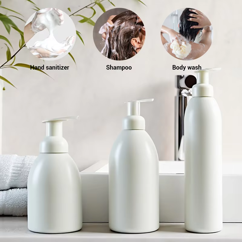 brown plastic pump bottles
