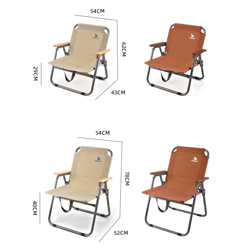 Folding Iron Camping Chair Mixed Layer 600D Oxford Cloth Outdoor Picnic Chair