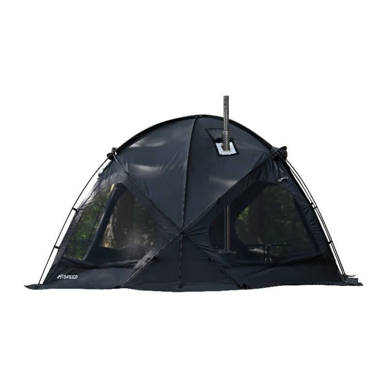 Black Dome Tent Glamping 10 Person PU3000mm Camping Outdoor Winter Tent