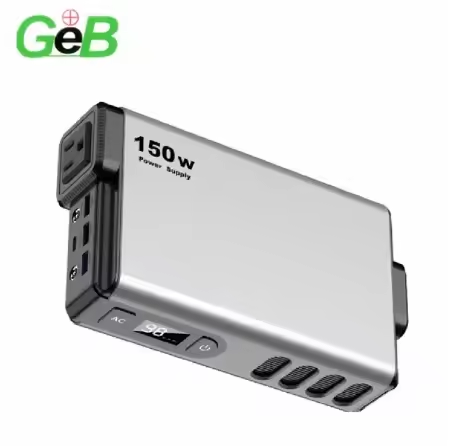 GEB 工場直販 AC ノートパソコン用パワーバンク 150W 充電 USB 100W 急速充電 デジタルディスプレイ DC 出力 ポータブル電源