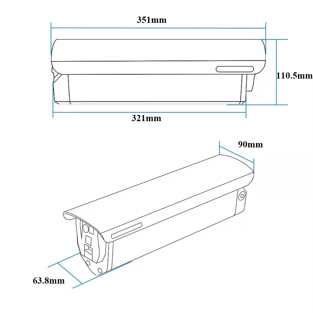 GeB TK Series 52V 20AH e-bikebatteri | Dorado-stil | 30A BMS för 1000W effekt