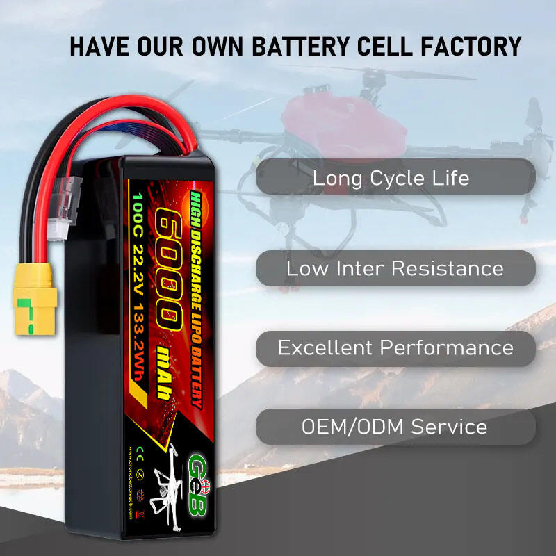 GEB 6S 14.8V 100C 6000mAh FPV Drone Battery 8000/12000/22000/27000/30000/33000/35000mAh Solid State Battery For FPV Drone