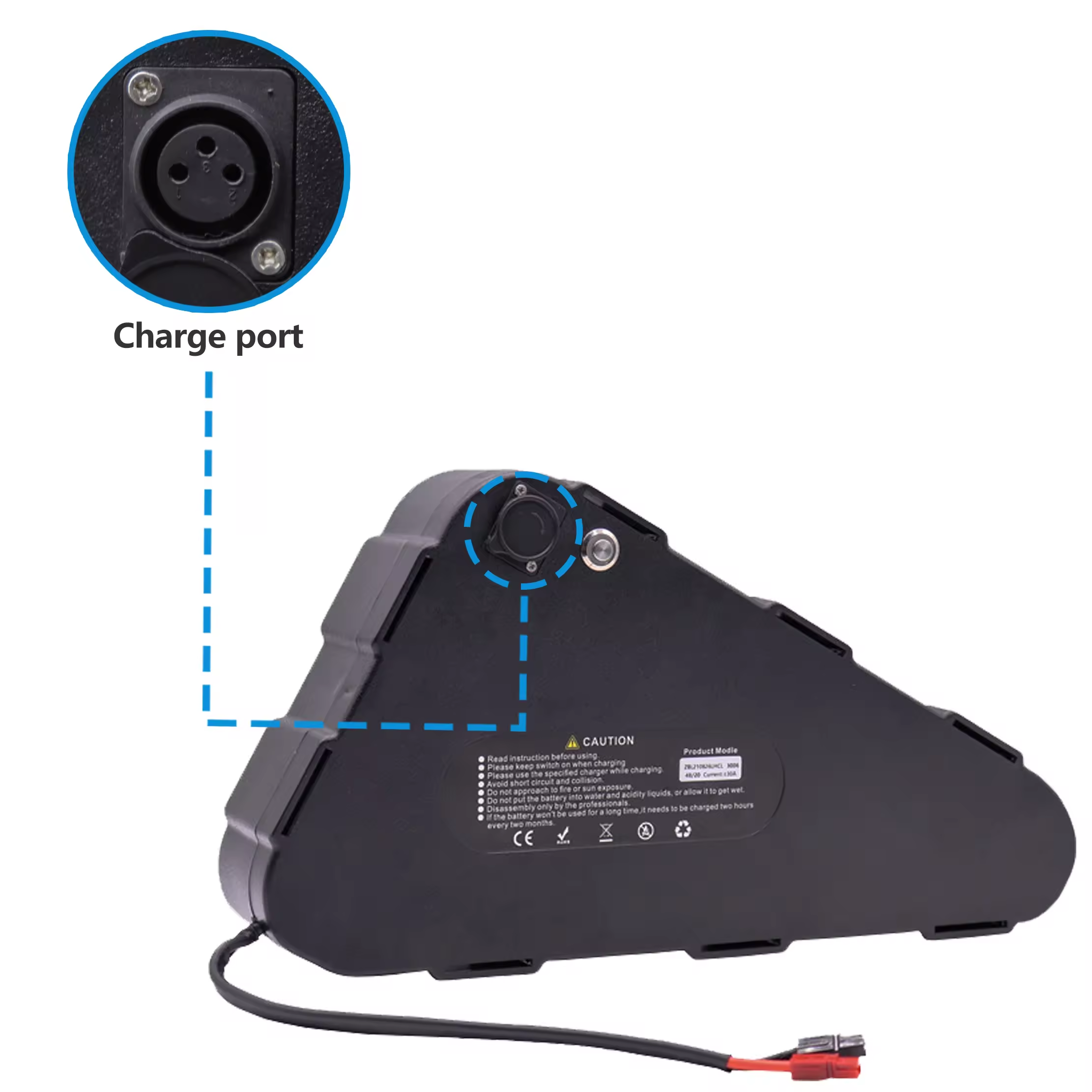 고성능 전기자전거용 GeB 하드쉘 삼각 배터리