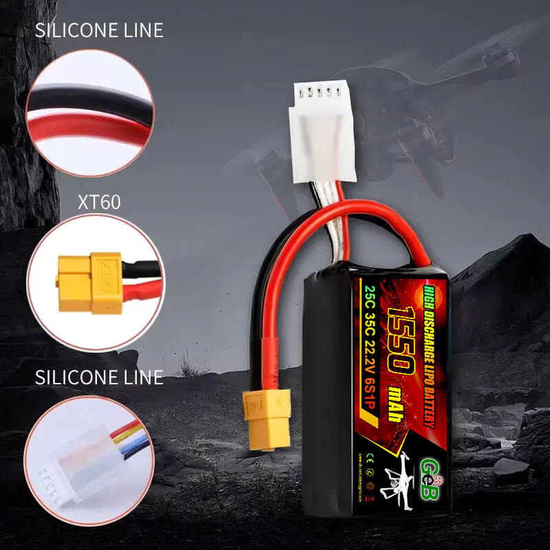 GEB 2S 6S 22.2V 100C FPV 드론 배터리 1550mah 2200/10000/12000/22000/30000/33000/35000mAh FPV 드론용 솔리드 스테이트 배터리