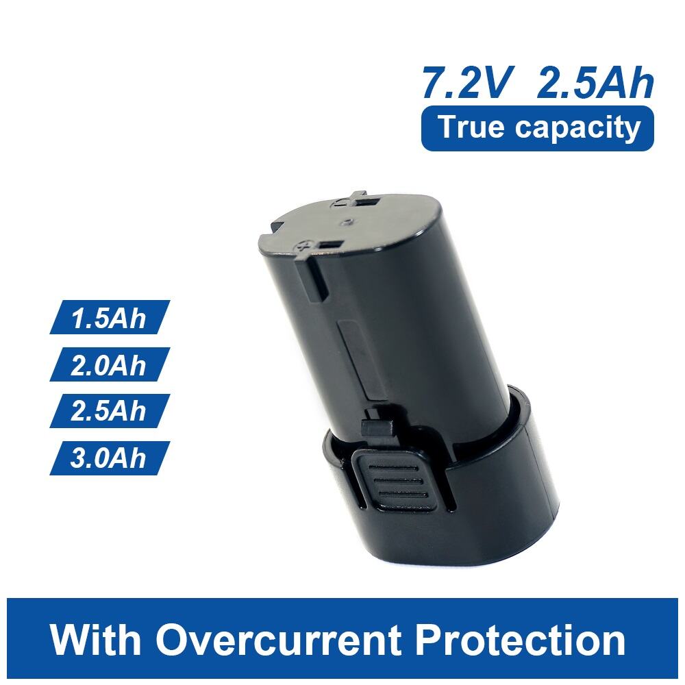 7.2V 2.5Ah Lithium-Ion Replacement Battery for Cordless Power Tools