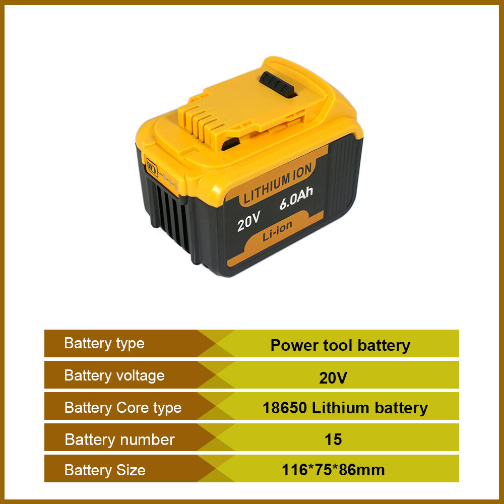 GeB Power 20V Battery Multi-Angle View and Safety Markings