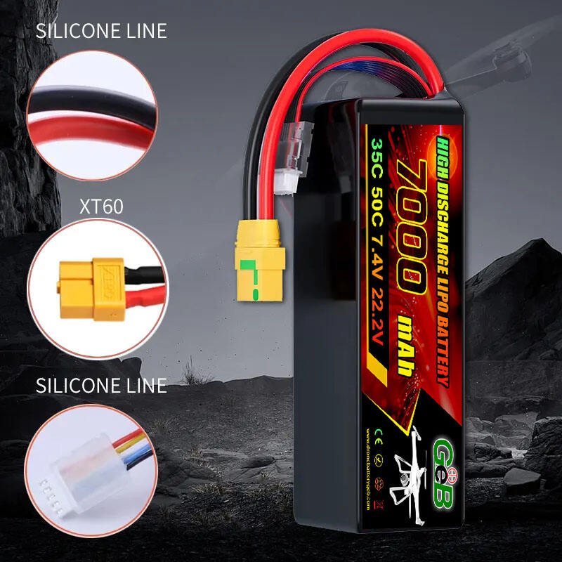 GEB 6S 22.2V 100C 7000mAh FPV Drone Battery 8000/12000/22000/27000/30000/33000/35000mAh Solid State Battery For FPV Drone