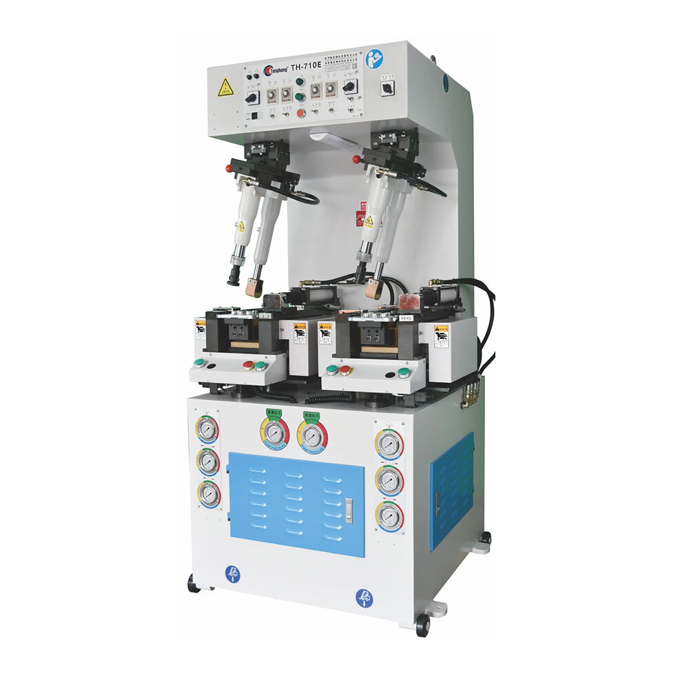 TH-710E  Double Station Heavy-duty Walled Sole Attaching Machine(16 side pressure rubber)