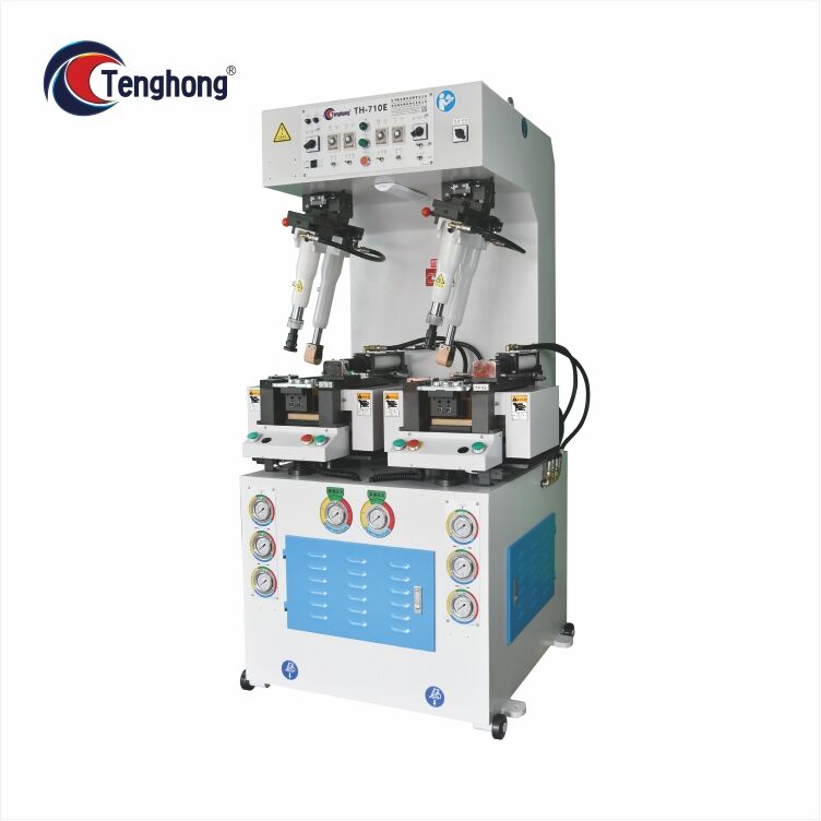 TH-710E  Double Station Heavy-duty Walled Sole Attaching Machine(16 side pressure rubber)