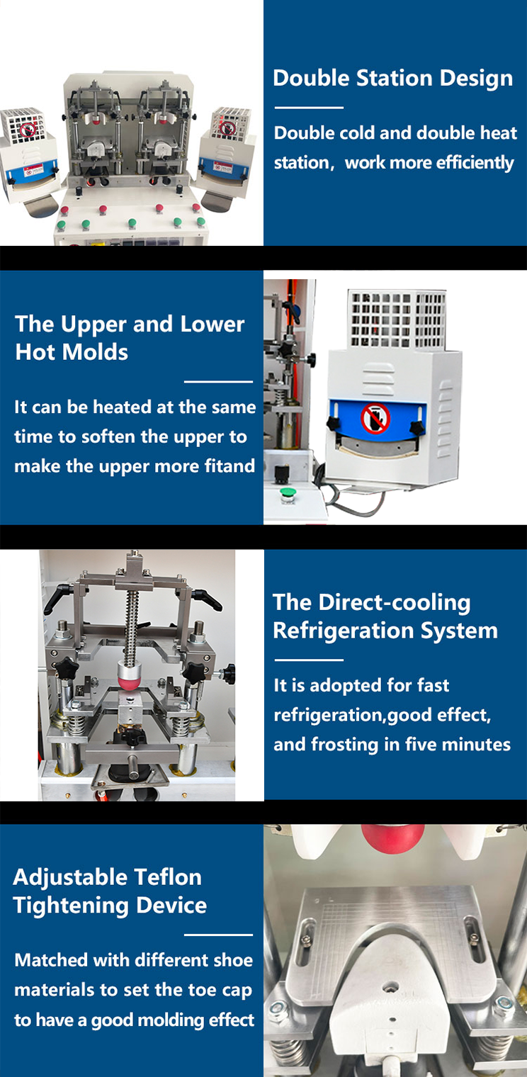 TH-316 Two Hot and Two Cold Shoe Toe Moulding Machine factory