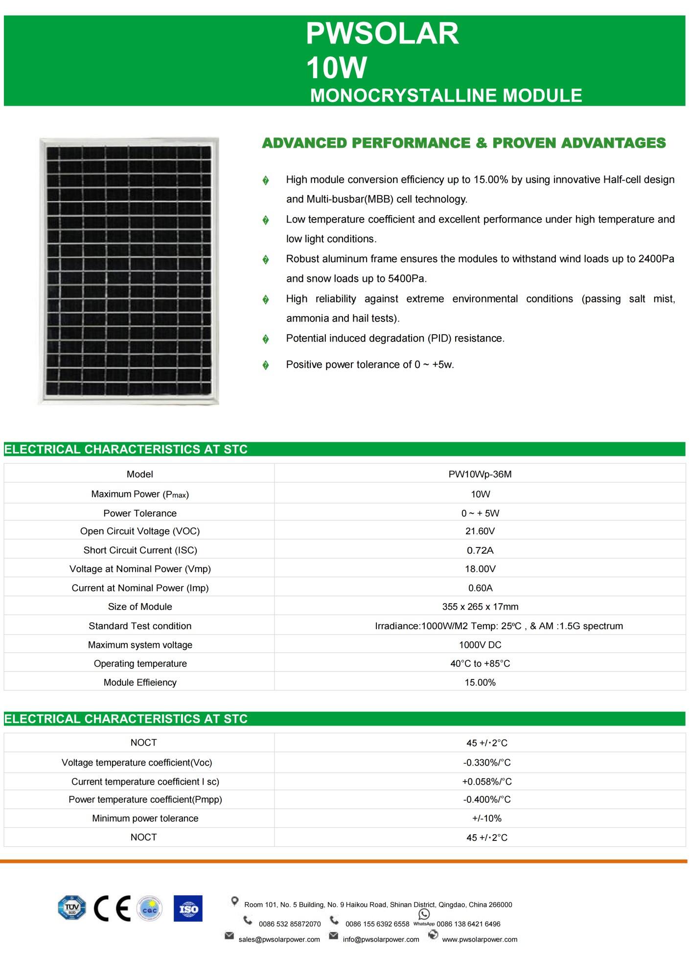 Spec of 10W 36 cells series Mono Solar Panel_01.jpg