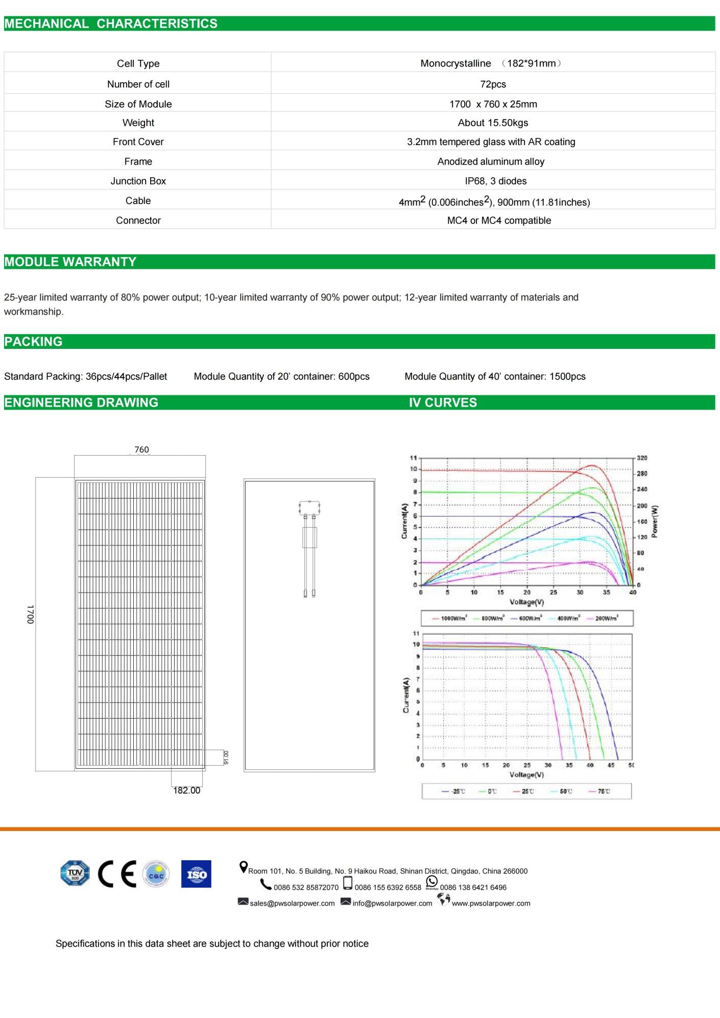Spec of 300W 72 cells series Mono Solar Panel - 1700 760 25mm_02.jpg