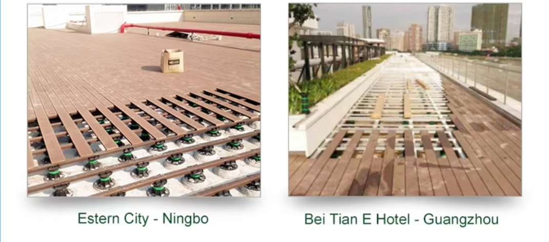 Plastic adjustable T series pedestal deck floor support system-from da 11 a 185 mm supplier