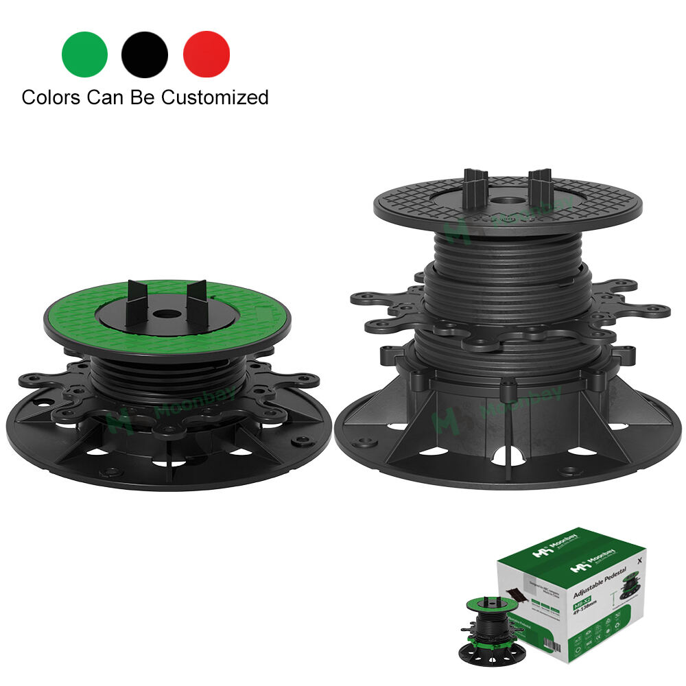 26-138mm height decking adjustable plastic X-type floor pedestal paver support system