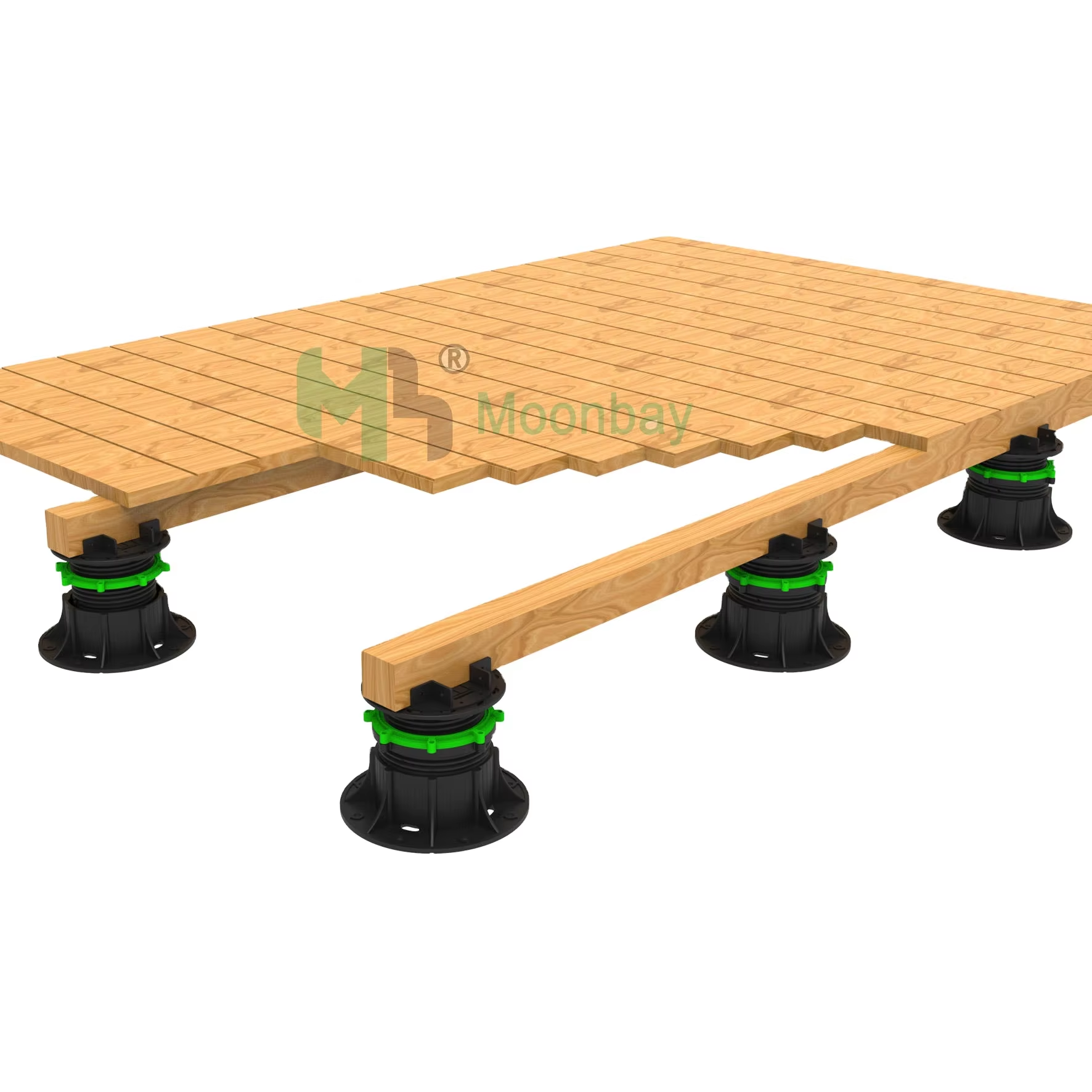 Plastic adjustable T series pedestal deck floor support system-from da 11 a 185 mm factory