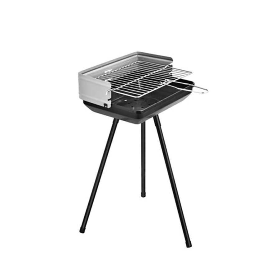 Taşınabilir Kare Kömür Barbekü Grilli ve 3 Ayaklı Standı