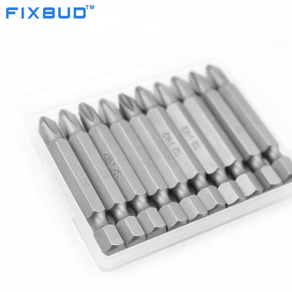 10pcs PH2 Phillips Screwdriver Bits 50mm 1/4'' Hex Shank Magnetic S2 Steel Impact-Resistant Bits Set