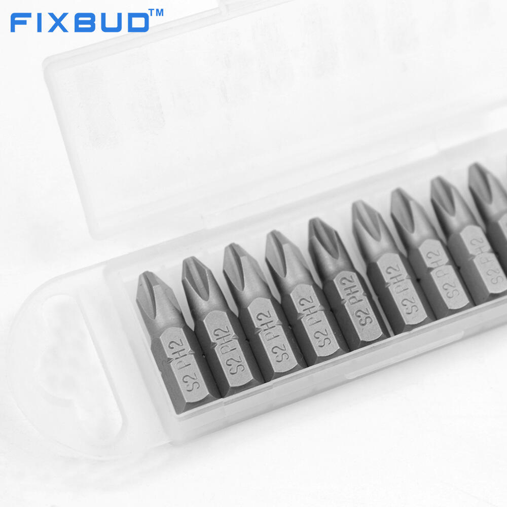 10PCS PH2 Phillips Screwdriver Bits 25mm Magnetic S2 Alloy 1/4'' Hex Shank Impact-Resistant Bits Set