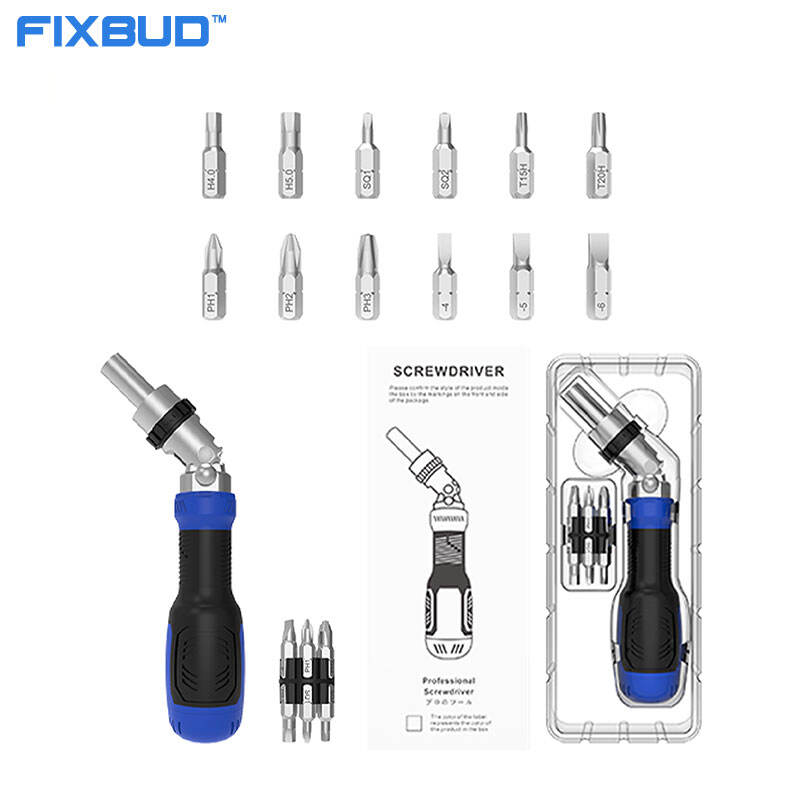 13in1 Adjustable Angle Screwdriver with 5-Position Rotating Handle