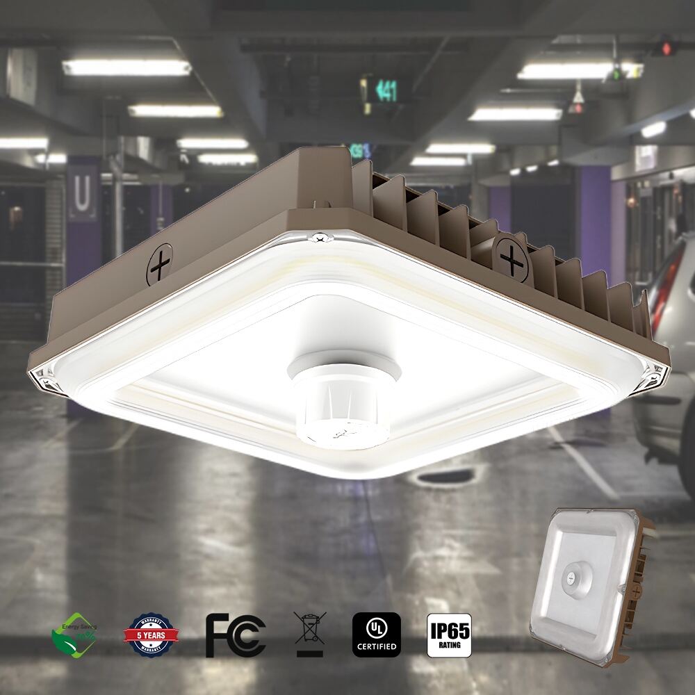 luz de Toldo LED 3500K~5000K 130lm/W com Ajuste 3CCT/3Potências - Modelos 60W/80W/100W, Garantia de 5 Anos