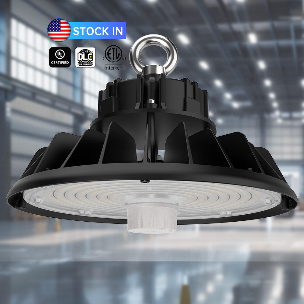 200W Hoge Plafond LED Lamp - IP65 Waterdichte UFO Industriële Verlichting voor Magazijn, Gym & Garage (100-300W, Zwart)