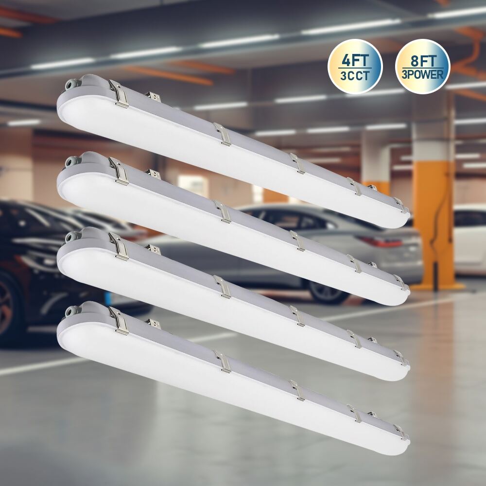 IP66 Dampbestendige LED Lineaire Lamp - 45W 4FT, 125LM/W Efficiëntie, 5CCT Opties (Oppervlakte/Ophangmontage)