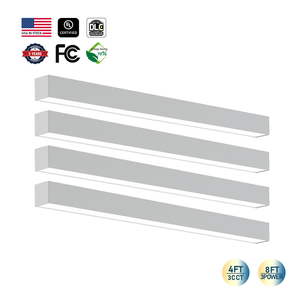 4FT/8FT koppelbaar LED-battenlicht met 3CCT - AC120-347V UL/DLC beoordeeld voor ophangverlichting in scholen & supermarkten