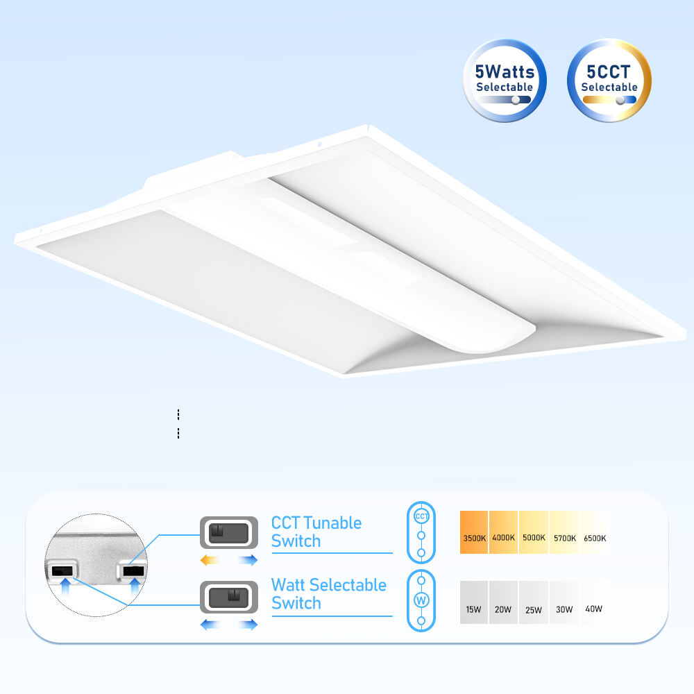 Speciaal aanbod populair verkocht 2X2 3000-5000K CCT-selecteerbare commerciële en industriële verlichting LED-inbouwplafondlamp