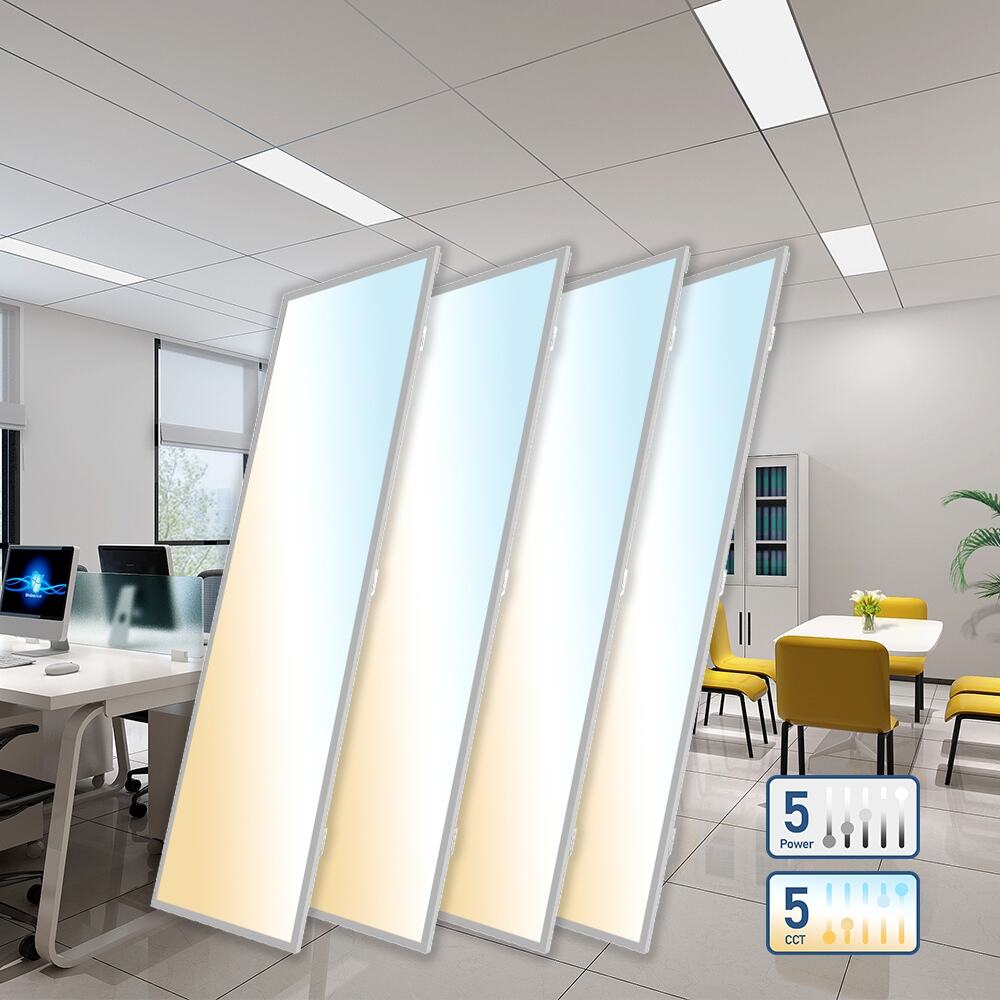 Stocké aux USA - Plafonnier LED Récessif Arrière-éclairé 2x4FT 50W | Éclairage pour Plafond Décroché avec Lentille Prismatique pour Bureaux et Espaces Commerciaux