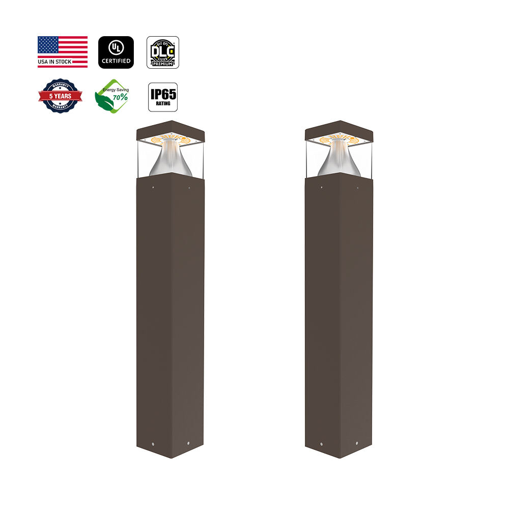 Yttre LED-bollardlampor - IP65 vattentäta (14W/19W/24W) för trädgård och stigbelysning (AC 120-347V)